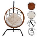 Ver imagem 3 de Cadeira Balanço Ninho Suspenso em Corda Náutica Luxo com Suporte