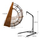 Ver imagem 2 de Cadeira Balanço Ninho Suspenso em Corda Náutica Luxo com Suporte