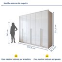 Ver imagem 3 de Guarda Roupa Casal 6 Portas 6 Gavetas 242,6cm Imperiale Premium Branco