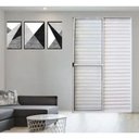 Ver imagem 2 de Porta de Alumínio de Correr 3 Folhas com Trinco Lado Esquerdo 210x120 Branco Allo Esquadrias