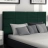 Kit 2 Cabeceiras Painel Vitória 193Cm Cama Box King Suede Verde Militar - 1