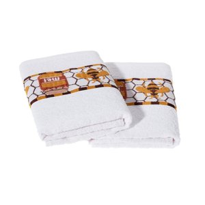 Kit 2 Panos de Copa Jacquard Estampado 50 X 70 Cavhome Pano de Copa Jacquard Mel
