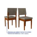 Ver mais imagens de Conjunto Sala de Jantar Mesa 6 Cadeiras MDF e Madeira Maciça Miami Marrom