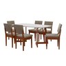 Conjunto para Sala de Jantar Tampo Oval 170cm com 6 Cadeiras Madeira Maciça Miami - 2