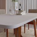 Ver imagem 6 de Conjunto Sala de Jantar Mesa 6 Cadeiras MDF e Madeira Maciça Miami Marrom