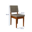 Ver imagem 3 de Conjunto Sala de Jantar Mesa 6 Cadeiras MDF e Madeira Maciça Miami Marrom