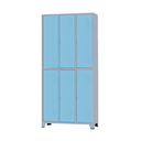 Ver imagem 1 de Armário Roupeiro De Aço Para Vestiário 6 Portas Locker Azul Claro