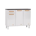 Ver imagem 1 de Balcão de Cozinha Modulado Diamante Smart 3 Portas e 1 Gaveta c/ Tampo 105cm Branco - Telasul