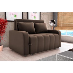 Sofá Cama Amora Veludo Marrom E426 - Matrix