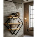 Ver imagem 1 de Prateleira Nicho Estilo Industrial Flutuante Geométrica Losango Lis