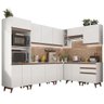 Armário de Cozinha Completa de Canto 462cm Branco Reims Madesa 01 - 3
