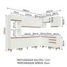 Armário de Cozinha Completa de Canto 462cm Branco Reims Madesa 01 - 4