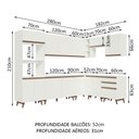 Ver imagem 4 de Armário de Cozinha Completa de Canto 462cm Branco Reims Madesa 01