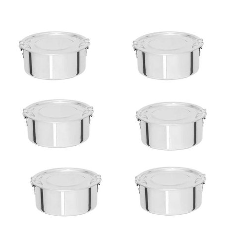 Kit de Marmita Redonda de Alimento 1,2 Litros 06 Unidades