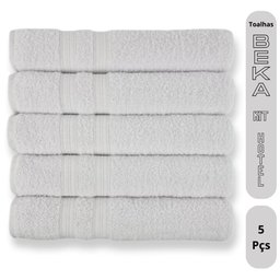 Kit 5 Toalhas de Banho para Hoteis Super Grossa Felpuda e Macias 100% Algodão Beka Luxo Branco - 2