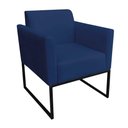 Ver imagem 4 de Kit 02 Poltronas Marisa Azul Marinho Base Preto