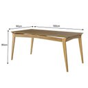 Ver imagem 2 de Mesa Sala Jantar Rubi 180x90cm com Pés de Madeira Maciça Imbuia