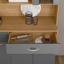 Ver imagem 7 de Armário Cozinha Compacta Golden Freijó/gris 8 Portas e 2 Gavetas - Kits Paraná