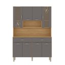 Ver imagem 2 de Armário Cozinha Compacta Golden Freijó/gris 8 Portas e 2 Gavetas - Kits Paraná