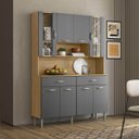 Ver imagem 1 de Armário Cozinha Compacta Golden Freijó/gris 8 Portas e 2 Gavetas - Kits Paraná