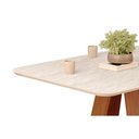 Ver imagem 6 de Mesa P/ Cozinha Kiara C/ Tampo Madeirado C/ Vidro Curvo 120x90cm Cedro/quartzo - Dj Móveis