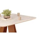 Ver imagem 5 de Mesa P/ Cozinha Kiara C/ Tampo Madeirado C/ Vidro Curvo 120x90cm Cedro/quartzo - Dj Móveis