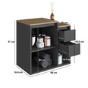 Ver imagem 4 de Balcão Gabinete de Banheiro Suspenso com 1 Porta e 2 Gavetas 60cm Multimóveis Crart-BAL012 Grafite