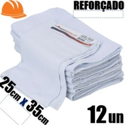 Kit 12 Flanela Branca Multiuso 25cm X 35cm - Construmarcas - 2