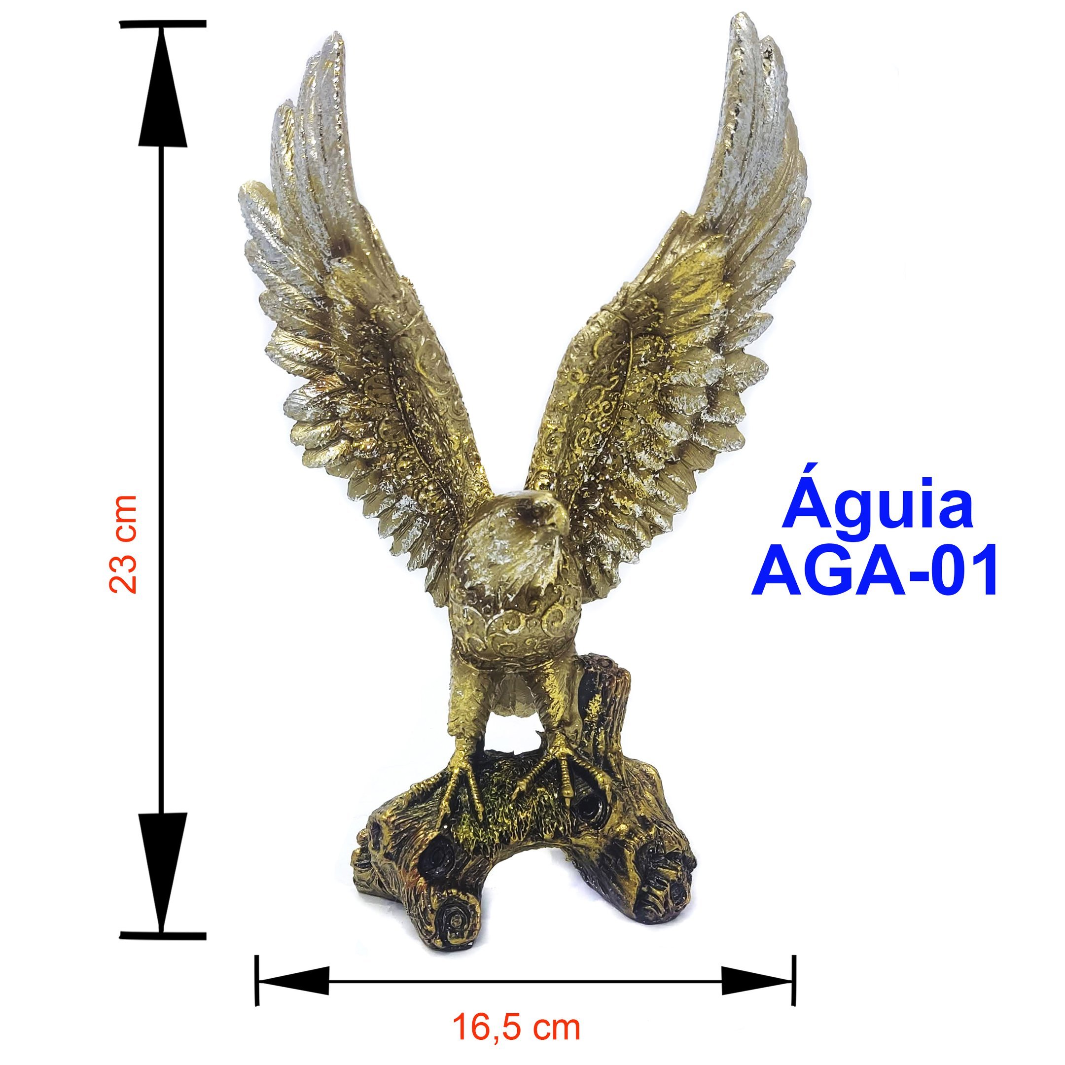 Estatueta Águia Em Resina Estátua Escultura Decoração AGA - 2