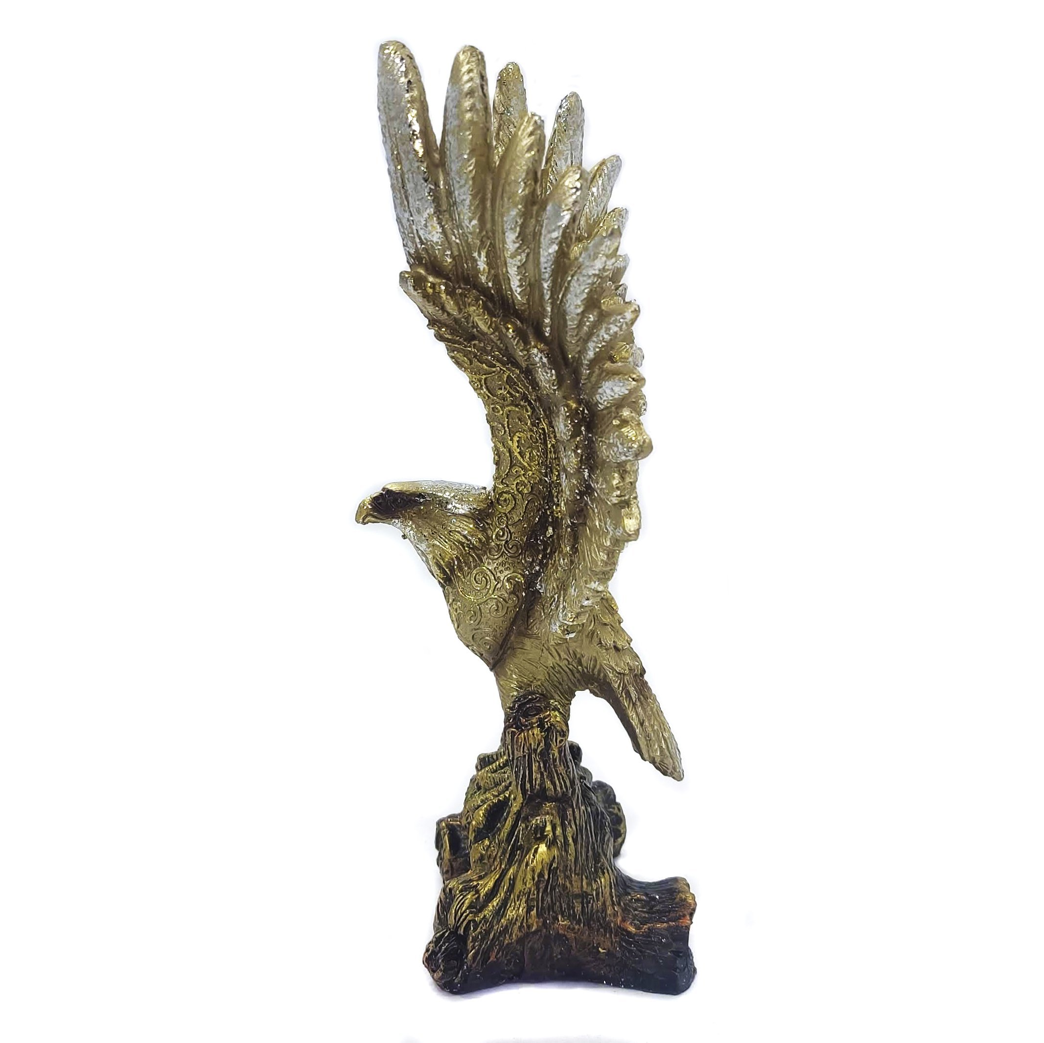 Estatueta Águia Em Resina Estátua Escultura Decoração AGA - 4