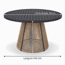 Ver imagem 3 de Mesa Laguna Alumínio Tampo Ripado 140cm Pintura Eletrostática Trama Original