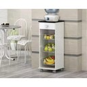 Ver imagem 1 de Armário Fruteira Talita 1 Gaveta e 3 Cestos Branco/preto