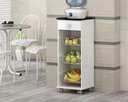 Ver imagem 1 de Armário Fruteira Talita 1 Gaveta e 3 Cestos Branco/preto