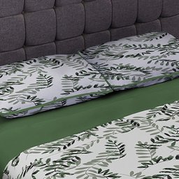 Jogo de Cama Tecebem Queen Malha 4 pçs Joca Premium Oliva - 1 Jogo de Cama Tecebem Queen Malha 4 pçs Joca Premium Oliva - 1