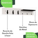 Ver imagem 3 de Porta Chaves De Parede Porta Chaveiro Organizador B.P.G.P