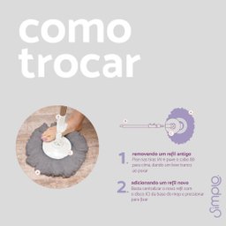 Refil para mop giratório giro fit de microfibra - Simplo - 5