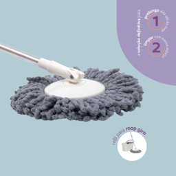 Refil para mop giratório giro fit de microfibra - Simplo - 2