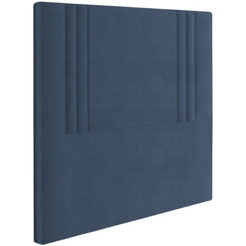 Cabeceira Solteiro 88 cm London Veludo Azul Soon