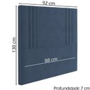 Ver imagem 4 de Cabeceira Solteiro 88 cm London Veludo Azul Soon