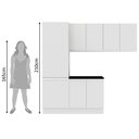 Ver imagem 2 de Kit Área Serviço Acordes Glamy MDF Branco Madesa