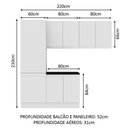 Ver imagem 4 de Kit Área Serviço Acordes Glamy MDF Branco Madesa