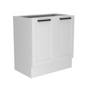 Ver imagem 1 de Balcão 80cm Branco em MDF com 2 Portas, Rodapé e 1 Prateleira - Tecnomobili