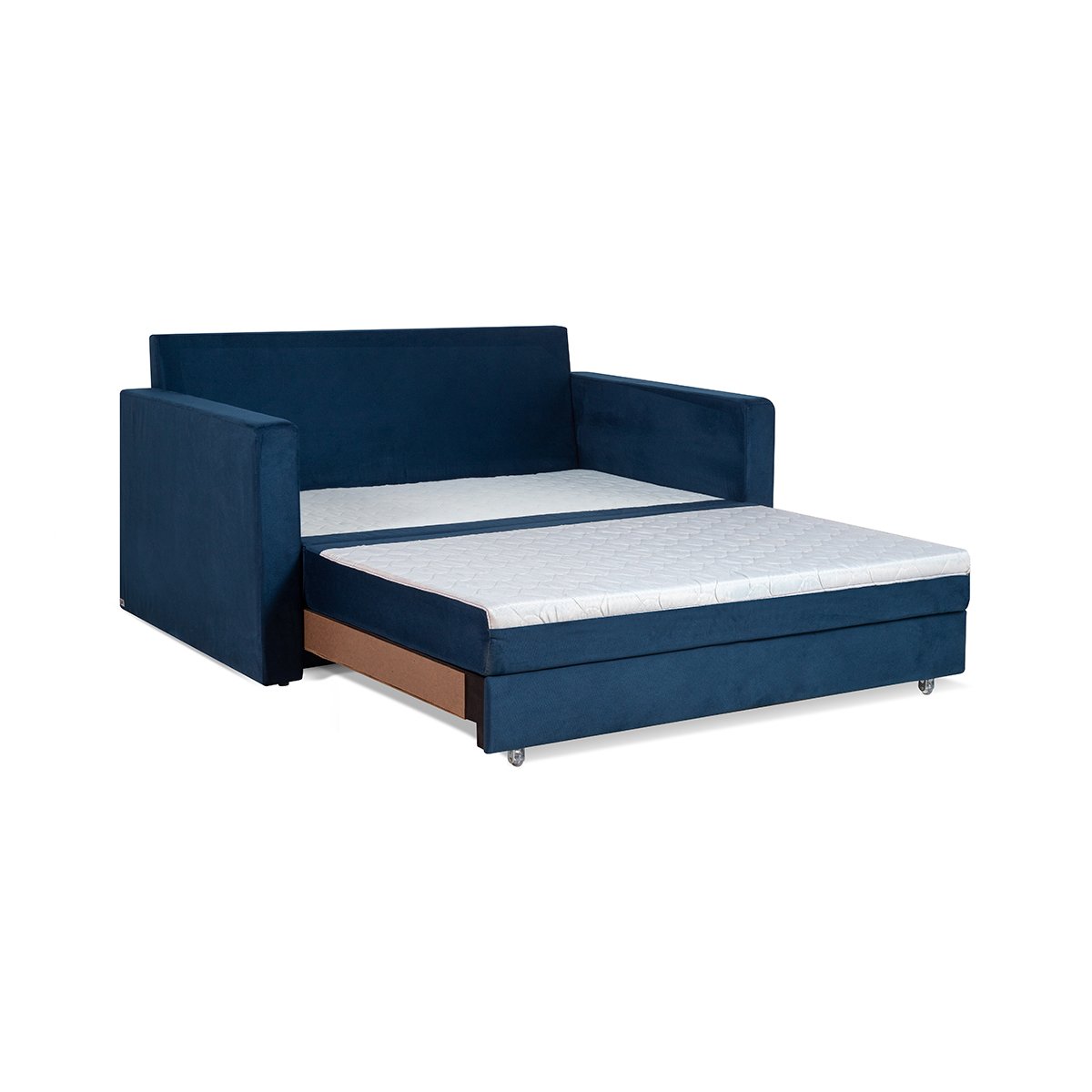 Sofá Cama Castor Casal Salerno Max Suede Azul - 2