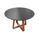 Ver imagem 5 de Mesa de Jantar Madri Madeira Maciça - Amêndoa Tampo 120 Laqueado Preto
