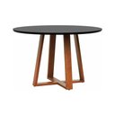 Ver imagem 1 de Mesa de Jantar Madri Madeira Maciça - Amêndoa Tampo 120 Laqueado Preto