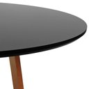 Ver imagem 3 de Mesa de Jantar Madri Madeira Maciça - Amêndoa Tampo 120 Laqueado Preto