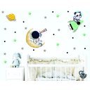 Ver imagem 1 de Adesivo De Parede Infantil Astronauta e Pandinha no Foguete