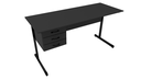 Ver imagem 1 de Mesa Escritório Economica com 3 Gavetas 1,50 X 0,60 - Preto