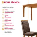 Ver imagem 7 de Mesa de Jantar Liz 180cm Tampo MDF Canto Copo Laminado com 6 Cadeiras Lira