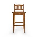 Ver imagem 3 de Kit 6 Banquetas Gourmet Rústica para Restaurantes em Madeira Maciça Bh - Natural - Bege